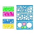 thumbnail image 4 of 7 plantillas de dibujos geométricos, regla geométrica transparente, regla de medición, plantillas ligeras y coloridas para medir pintura, y niña perfecl Regla de dibujo, 4 of 8