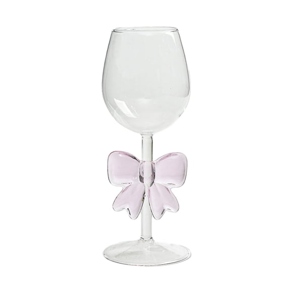 Christmas Wine Glasses High Footed Glass 20.5*8*8 Cm Pink Champagne and Red Wine Glass Set