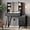 2.LED Strip-Black, variant on FANRAL LED Lighted Mirror Vanity Desk with Fluted Design,Charging Station & Glass Top,Modern Dressing Table with Storage Drawers & Shelves for Bedroom,Natural Oak Vanity