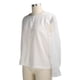 thumbnail image 3 of Blusa con mangas abullonadas de encaje parte superior de malla con manga larga abullonada Amigable con la piel Patrón de puntos con cuello redondo Color blanco Elegante para el ANGGREK Otros, 3 of 7