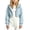 Light Blue, variant on Girls Cropped Zip Up Hoodie- Fall Long Sleeve Casual Fashion Kids Track Jacket Pink Size 12 Years