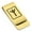 Gold, variant on Stainless Steel Elder Futhark Elhaz Rune Classic Slim Money Clip Credit Card Holder