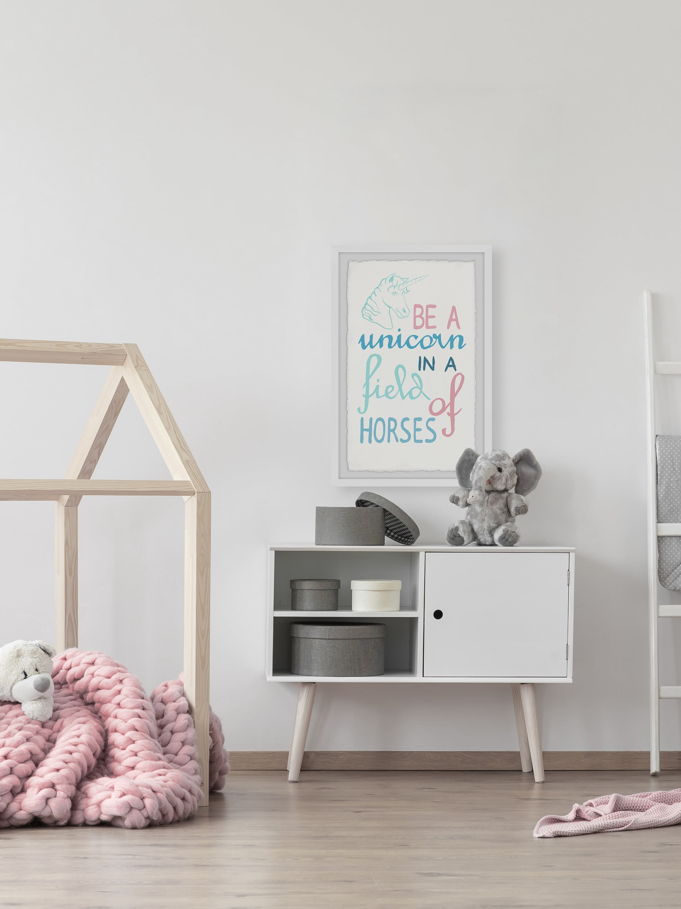 Marmont Hill Be A Unicorn Framed Wall Art, 12.00 in x 1.50 in