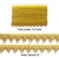 thumbnail image 2 of Uxcell 15 Yards 1.2 Inch Metallic Lace Trim Lace Ribbon Decorated Gimp Trim, Gold, 2 of 3