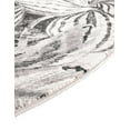 thumbnail image 4 of Unique Loom Blossom Collection Area Rug - Ocho (5' 3" Round Charcoal/Ivory), 4 of 7