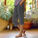 thumbnail image 1 of MKLEKYY Pantalones Cortos Casuales para Mujer, Elegantes y Estampados, Sueltos y de Un Cuarto., 1 of 3