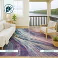 thumbnail image 4 of Addison Rugs Chantille Indoor/Outdoor Transitional Swirls Teal Machine Washable Rectangle Rug, 5' x 7'6", 4 of 8