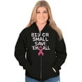 thumbnail image 3 of Big Or Small Save Them All Pink Zip Hoodie Sweatshirt Women Brisco Brands S, 3 of 6