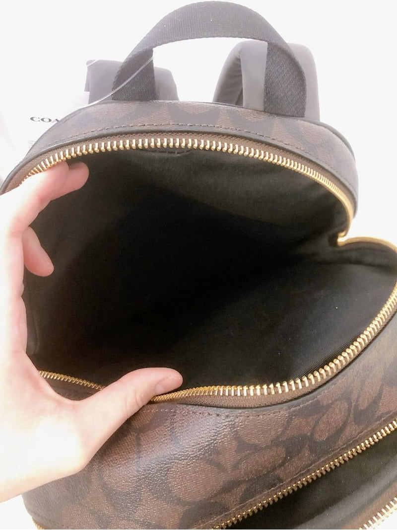 Coach 5671 Signature Canvas Court Backpack in Brown Black