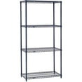 thumbnail image 2 of Nexel 5 Shelf Nexelon Blue Wire Shelving Unit Starter 48""W x 24""D x 74""H, 2 of 4