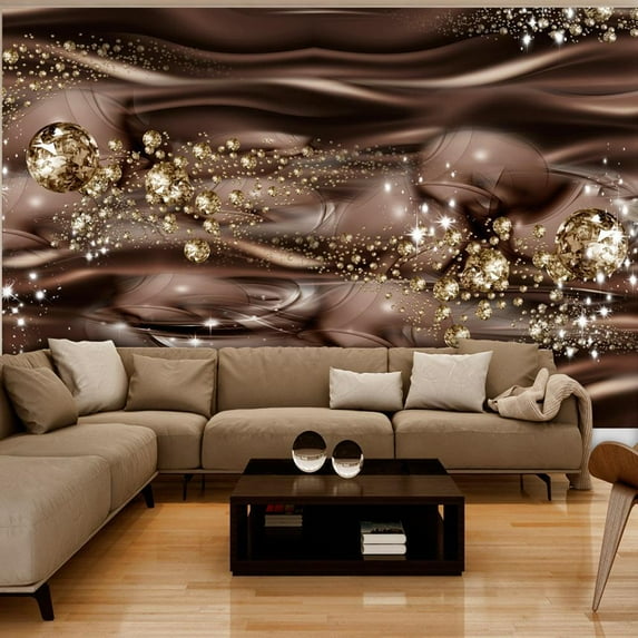 Tiptophomedecor Glam Wallpaper Wall Mural - Chocolate River