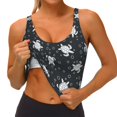 thumbnail image 3 of Pofeuu Turtle Print Sports Bra for Women Sexy Vest Yoga Running Gym Fitness Crop Bras Tops-Medium, 3 of 8