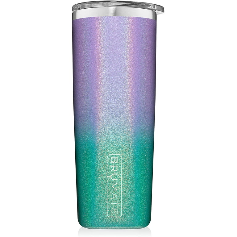 BruMate Highball 12oz Insulated Highball Cocktail Tumbler With Splash-proof  Lid - Made With Triple Insulated Stainless Steel, Glitter Mermaid