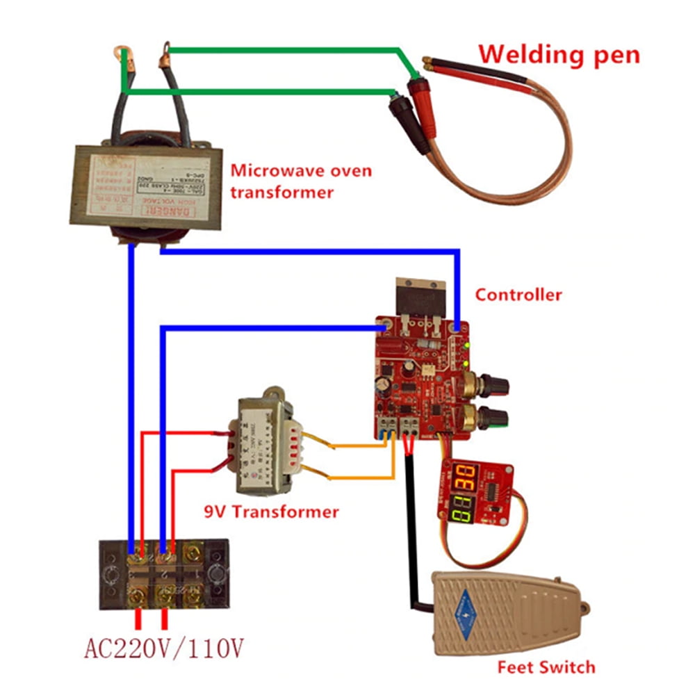 Spot Welder Machine Time Control Board Current Digital Display Controller 40A