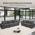 thumbnail image 3 of Sophia&William 157.5"L Modular Sectional Sofa Sets, Modern 6-Seat U-Shaped Corduroy Couch Sofa Set with Deep Seat & Throw Pillows for Living Room,Gray, 3 of 11