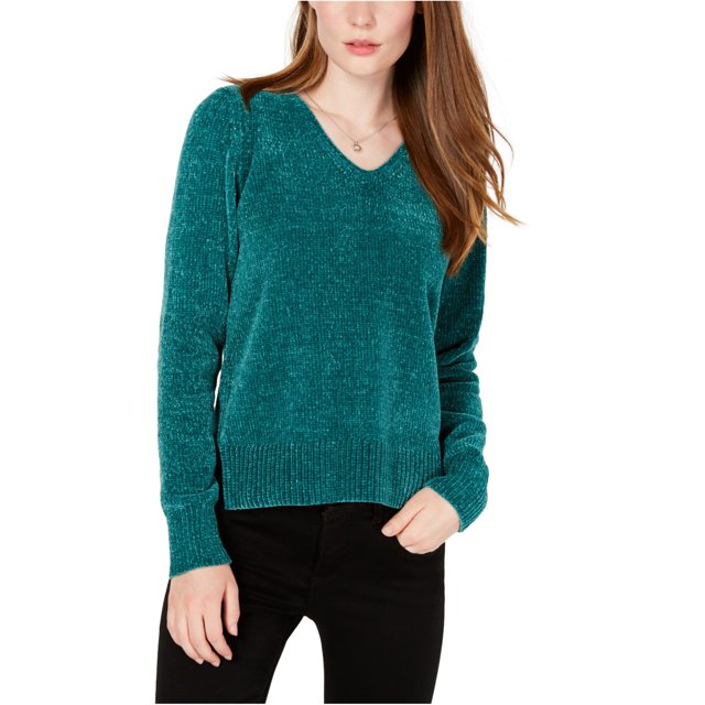 Suéter de chenilla maison Jules con cuello en V Verde XXL