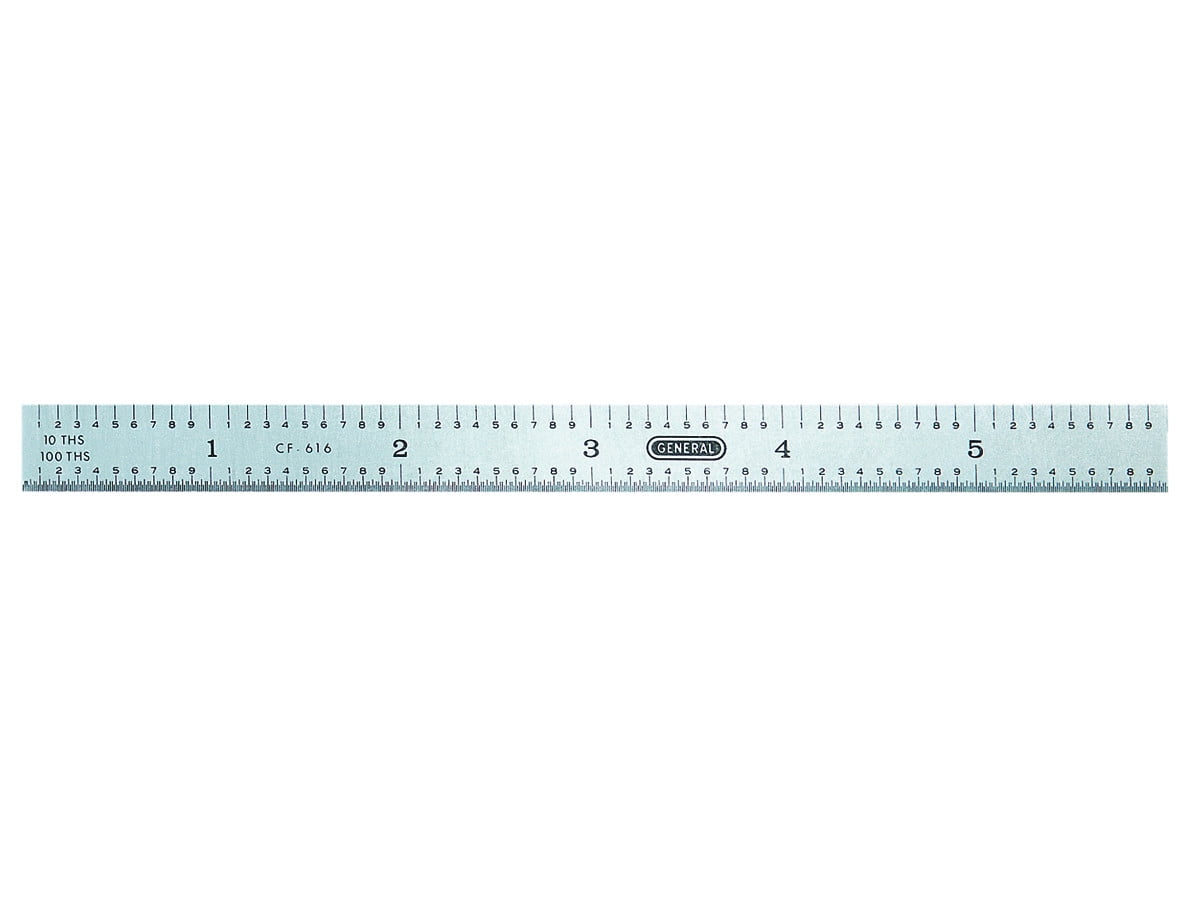 General Tools CF616 Flexible Industrial Straight Edge Ruler, Satin