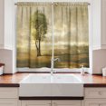 thumbnail image 2 of Ambesonne Tree Kitchen Curtains, Lonely Tree in Beige Tones, 55"x39", Beige Green Pale Yellow, 2 of 3