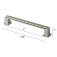 thumbnail image 5 of Contemporary 5.75-inch Roma Stainless Steel Brushed Nickel Finish Square Cabinet Bar Pull Handle (Case of 25), 5 of 5