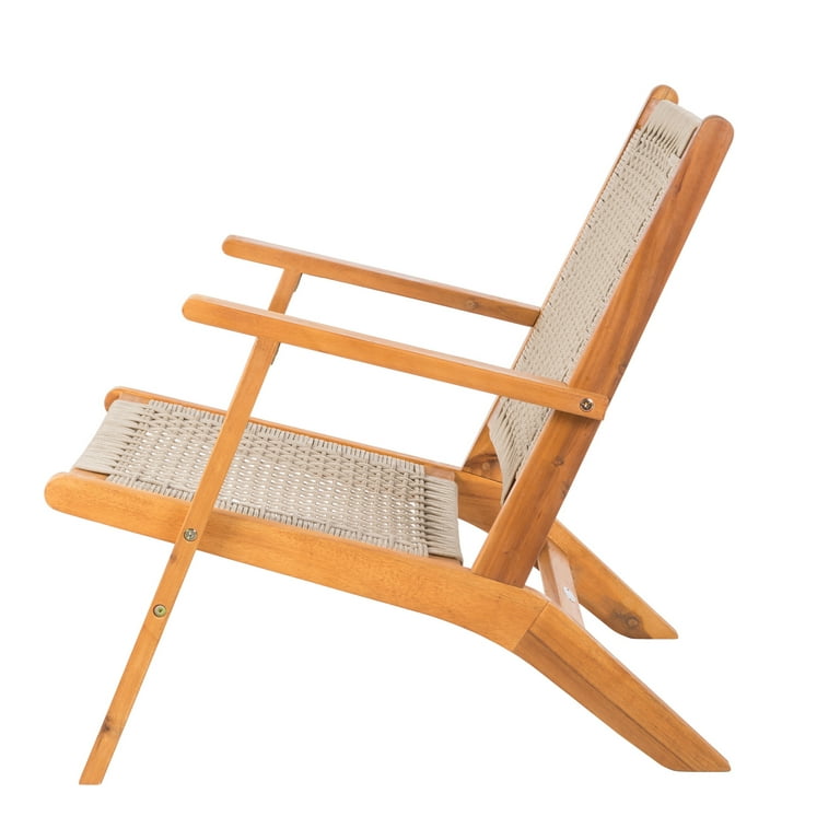 Balkene Home Vega Patio Armchair, Natural Stain Outdoor Lounge