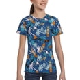 thumbnail image 4 of Fuzoiu Hawaiian Style Print Boys' Casual T-Shirt,Crewneck Undershirts,Boys Athletic Shirt,Short Sleeve T-Shirts for Outdoor Play, 4 of 7