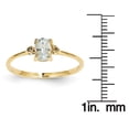 thumbnail image 2 of 14k Diamond & Aquamarine Birthstone Ring, 2 of 4