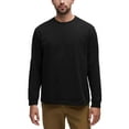 thumbnail image 4 of Men's Premium Crewneck Long Sleeve T-Shirts Classic Fit Mid-Weight Everyday Cotton Shirt, 4 of 6