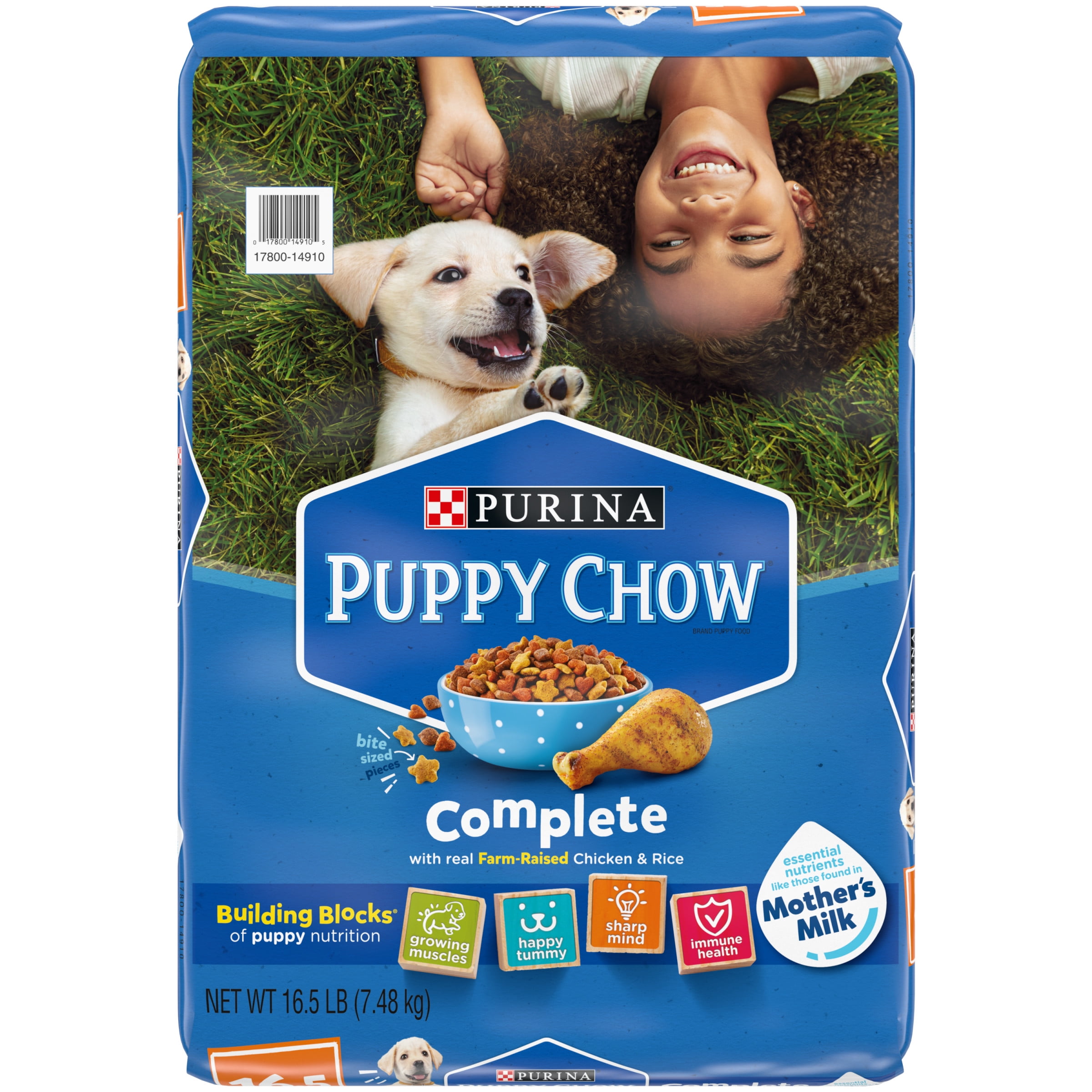 Purina Puppy Chow High Protein Real Chicken Gravy Dry Dog Food, 16.5 lb Bag