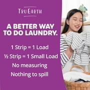 Tru Earth Compact Dry Laundry Detergent - Up to 64 Loads (32 Sheets) - Paraben-Free - Original Eco-Strip Liquidless Detergent, Travel Sheets - Lilac Breeze | Packaging May Vary