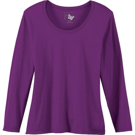 Just My Size by Hanes Women's Plus-Size Long Sleeve Scoopneck Tee