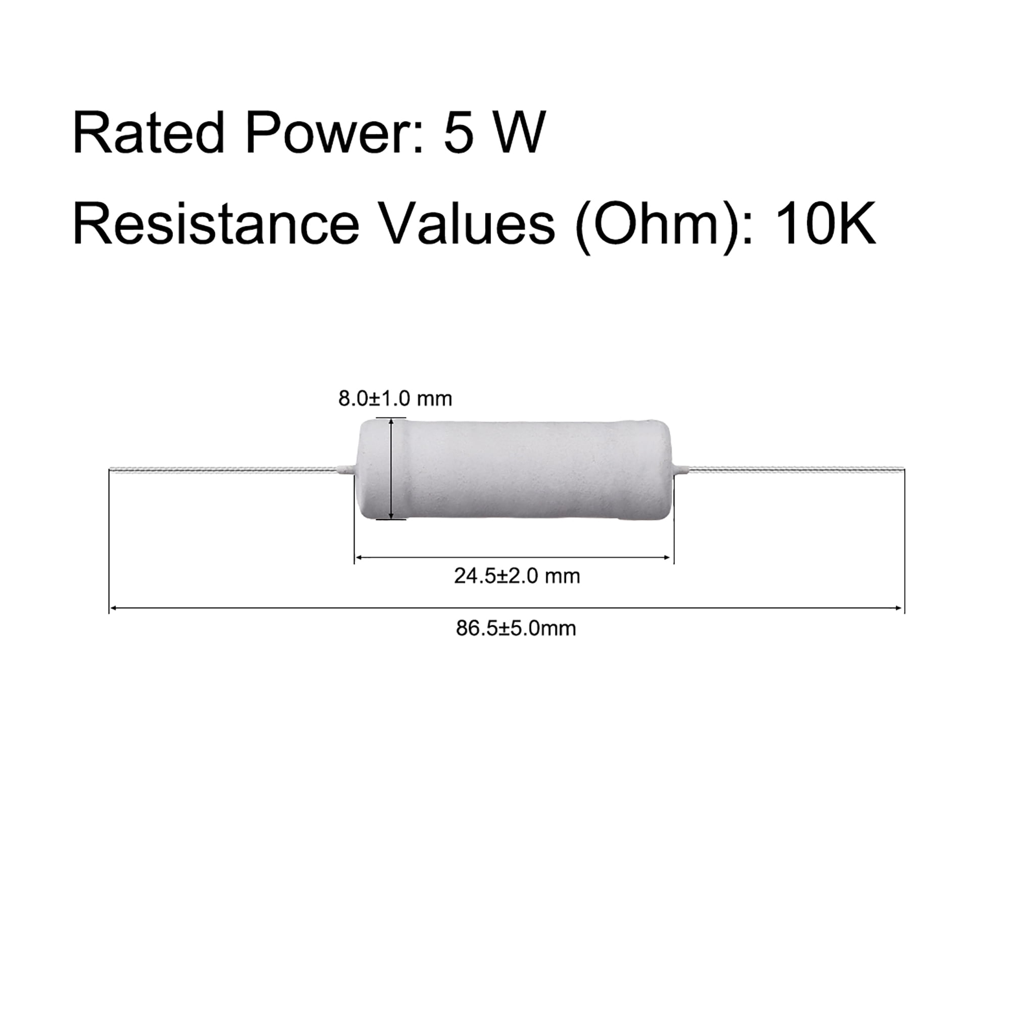 uxcell® 200pcs Axial Lead Carbon Film Resistors 10 Ohm 1W 5% Tolerances 4 Color Bands