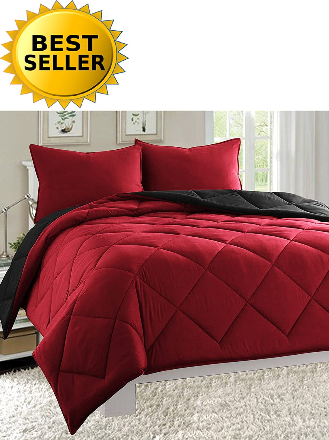3 Pcs Comforter Set 2 DoubleFilled Comforter Full