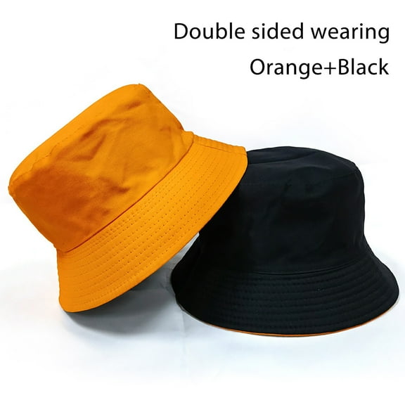 WCJM Bucket Hats Polyester Fisherman'S Hat Orange Bucket Hats M