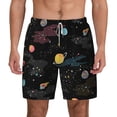 thumbnail image 2 of Goofa Galaxy Printed Men's Swim Trunks Board Shorts Quick Dry Mens Swimming Trunks with Compression Liner,Breathable Fit Hawaii Beach Shorts-Small, 2 of 9