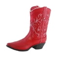 thumbnail image 2 of Jarrón de bota de para arreglos florales, macetero de resina, decoración de escritorio, pequeño adorno de 17,5 cm de altura para estantería, Rojo, 2 of 8