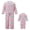 Kid, variant on Matching Mommy and Me Sleepwear, Candy Cane Bow Print Button Down Long Sleeve Pajama Set