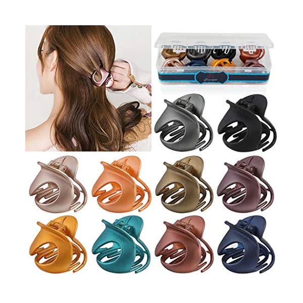 wonima11 Hair Claw Clips, 10PCS Jaw Clips Vintage Non Slip Simple Irregular Hair Clamps Fashion Claw Clips Hair Accessories For Women Girls