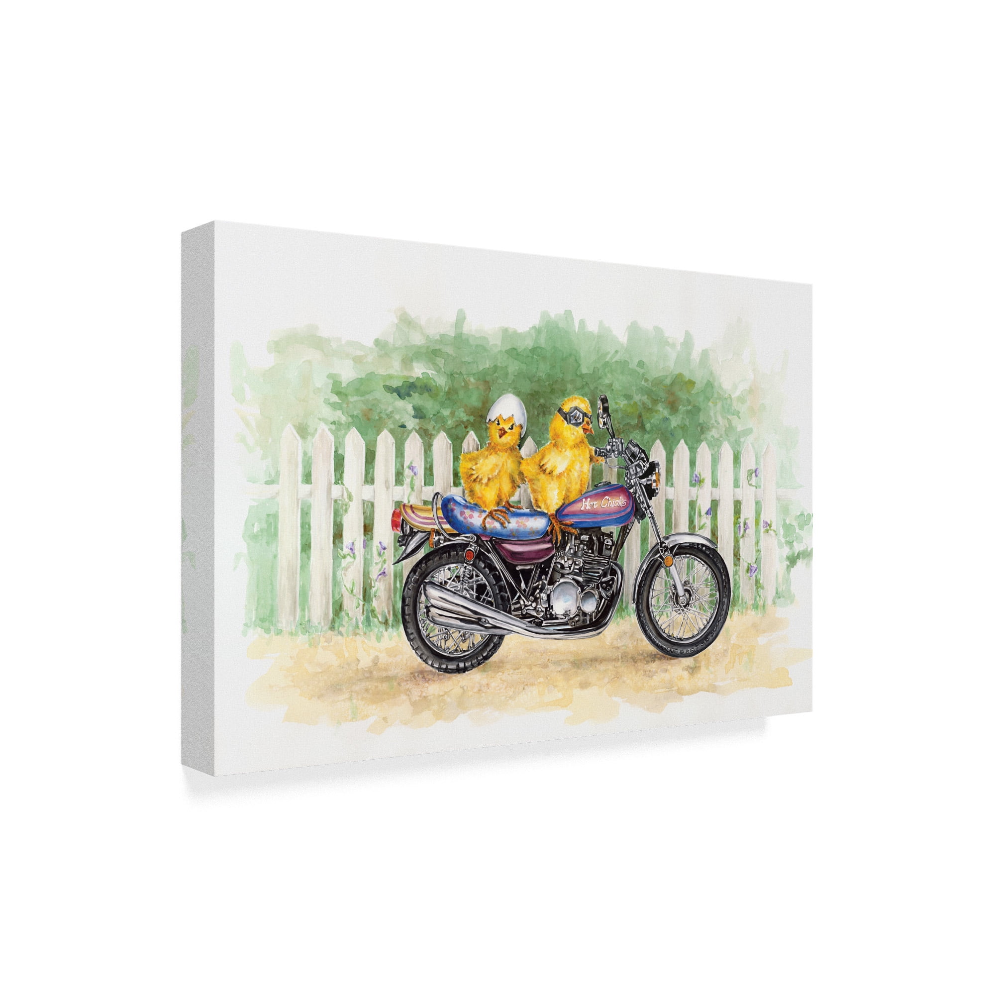 Trademark Fine Art 'Biker Chicks' Canvas Art by Charlsie Kelly