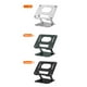 thumbnail image 3 of Soporte de aleación de aluminio ajustable para tabletas y portátiles de hasta 17 pulgadas, soporte de refrigeración plegable portátil plateado, 3 of 8