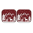 thumbnail image 7 of Balery 2 Piece Christmas Buffalo Plaid Car Windshield Sun Shade|Foldable Front Windshield Shade for Car Front Window for Most Sedans SUV Truck-Large, 7 of 7