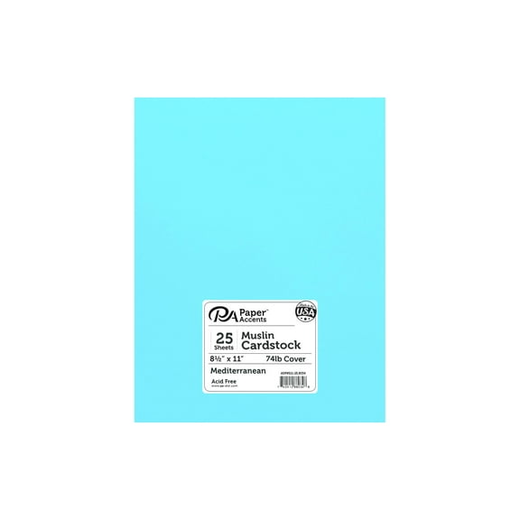 Paper Accents Cardstock 8.5"x 11" Muslin 74lb Mediterranean 25pc