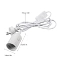 thumbnail image 4 of Light Socket  Lamp Bulb Holder E27 Hanging Pendant Light Fixture Lamp Bulb Socket Holder Cord With Switch AU Plug 220VWhite, 4 of 8