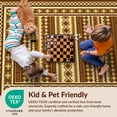 thumbnail image 4 of Design&I 3'x5' Ultra Soft Throw Mat, Ru Boho Wicker Interlocking Geometric Border Door Front Entryway Flowing Dynamic None Fluffy Washable Easy Care Indoor rug for Bedside Hallway, 4 of 7