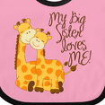 thumbnail image 4 of Inktastic My Big Sister Loves Me Boys or Girls Baby Bib, 4 of 4