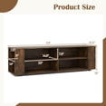 thumbnail image 3 of Costway 59'' Wood TV Stand Console Storage Entertainment Media Center w/ Adjustable Shelf Walnut, 3 of 10