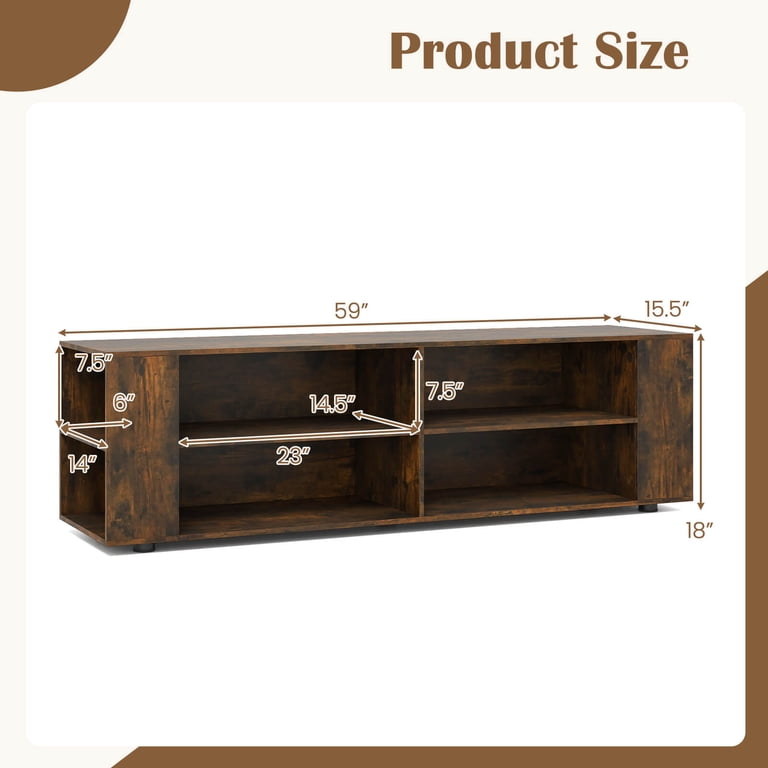 Costway, Wood TV Stand Console, 59