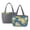 Hawaii Frangipani Monstera, variant on FOR U DESIGNS Boho Hibiscus Tribal Geometric Print Tote Bag for Women, Double Sided Usable Tote Handbag with Side Pocket, Two Tone Lightweight Purse Quilted Fashion Top Handle for Ladies School