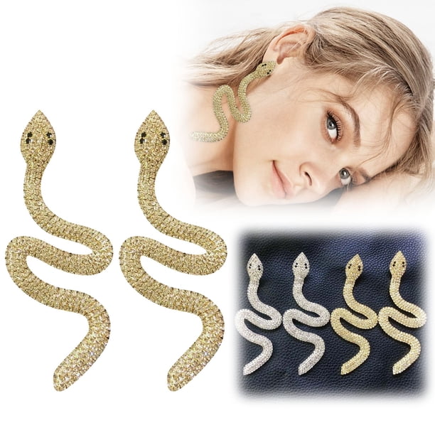 Pendientes largos en forma de agua con personalidad femenina exagerada Pendientes y aretes versátiles en forma de S completa
