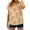 Orange, variant on Women's Tops Floral Printed Crewneck Short Sleeve Shirts Summer Dressy Casual Beach Vacation Clothes