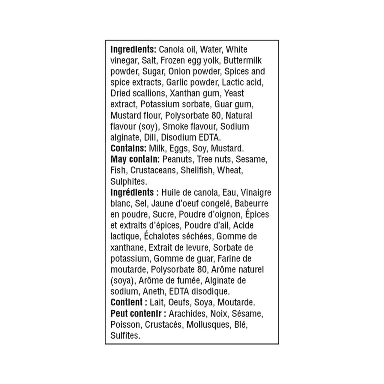 Vinaigrette ranch et grains de poivre Great Value 350 ml